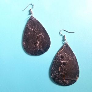 Vintage Marble Drop Earrings